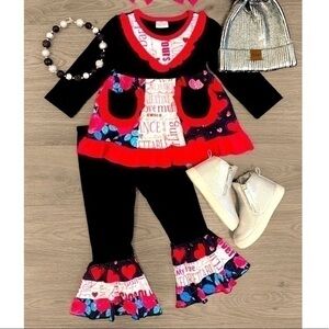 Valentine’s Day Ruffle Outfit size 6